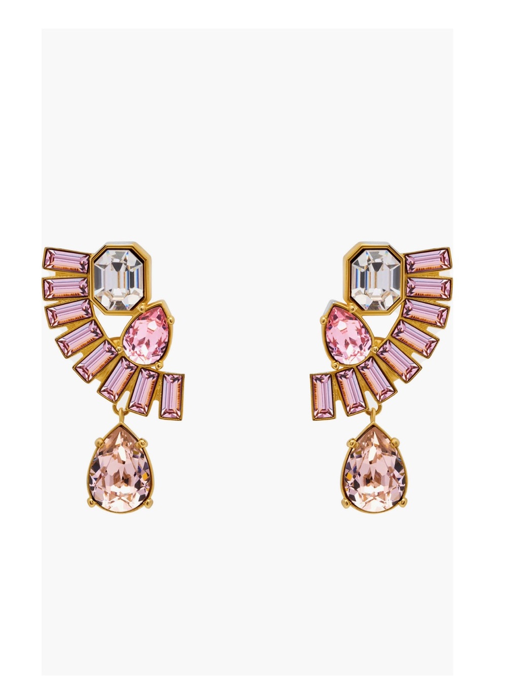 Oscar de la Renta • Fan Clip-on earrings in Rose Pink